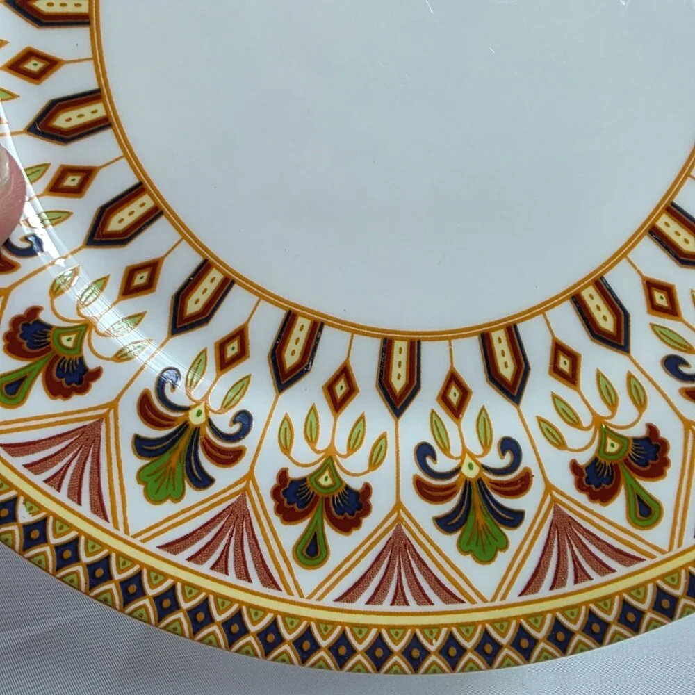 ONE Queens Imari Salad Plate Diamond Border with Floral Arches